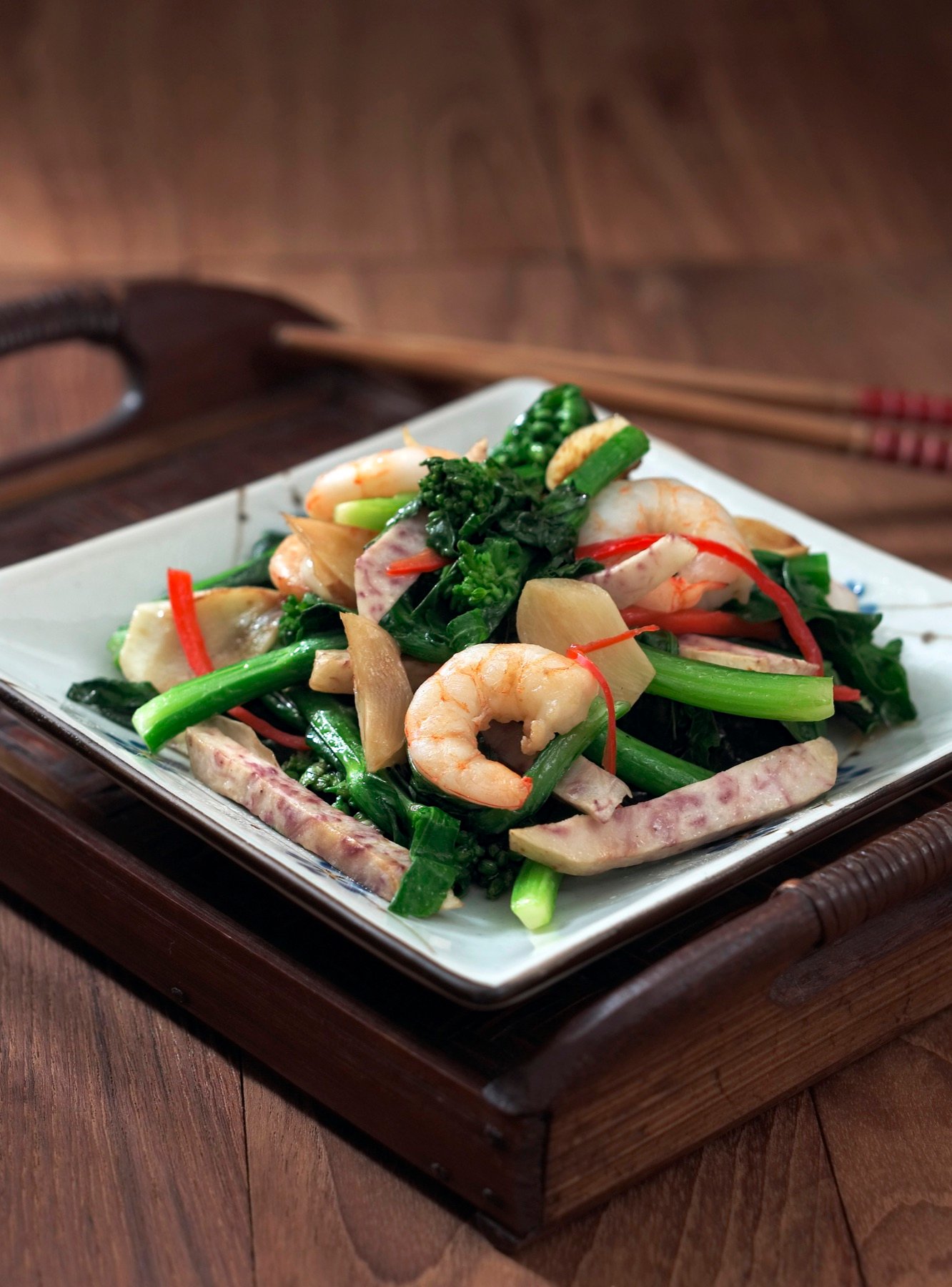 A colourful meal served with vegetables