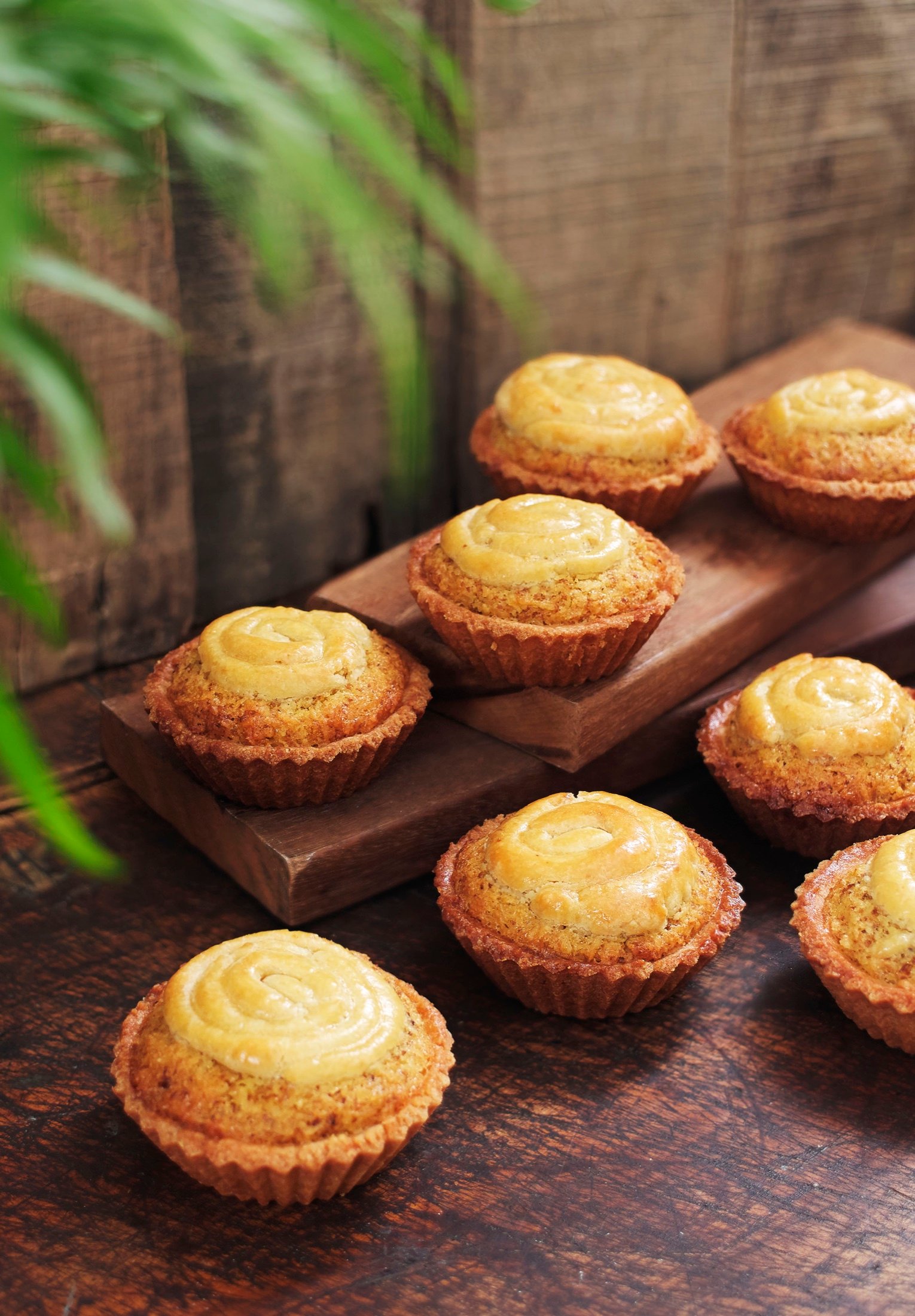 Mini cakes and pastries arranged on a plate