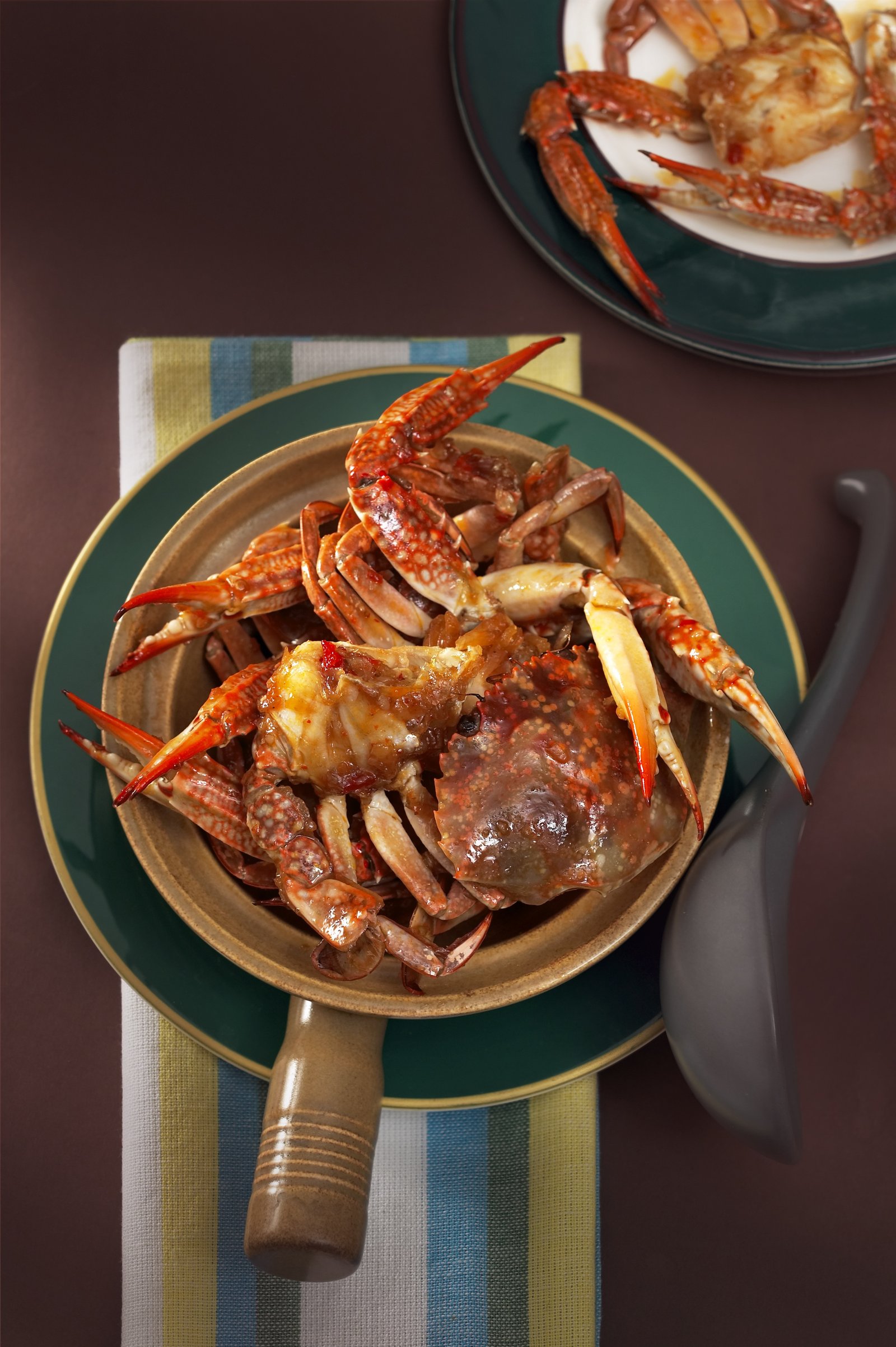 Crab curry served in a deep bowl