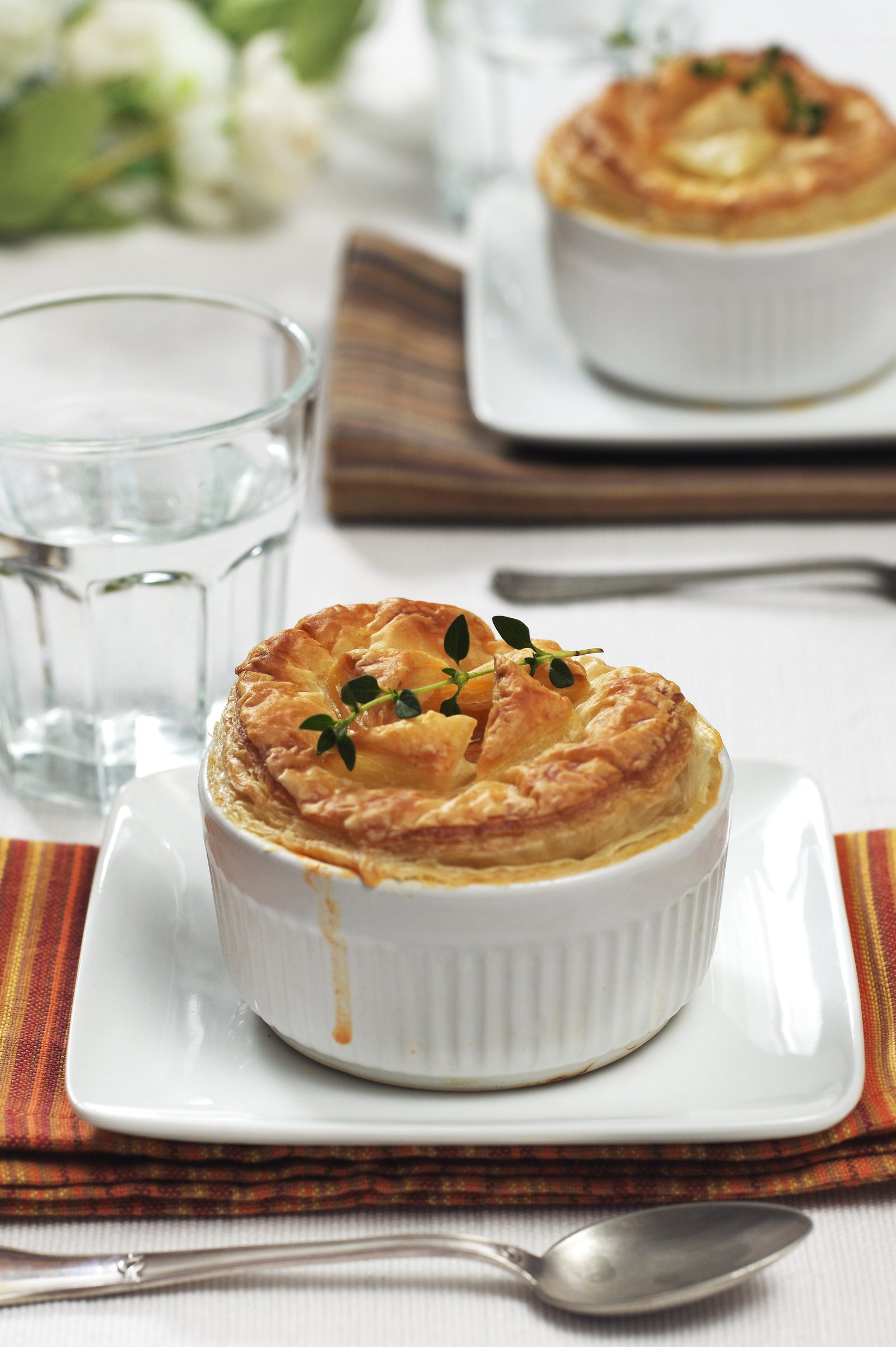 A savoury sardine pie served with egg