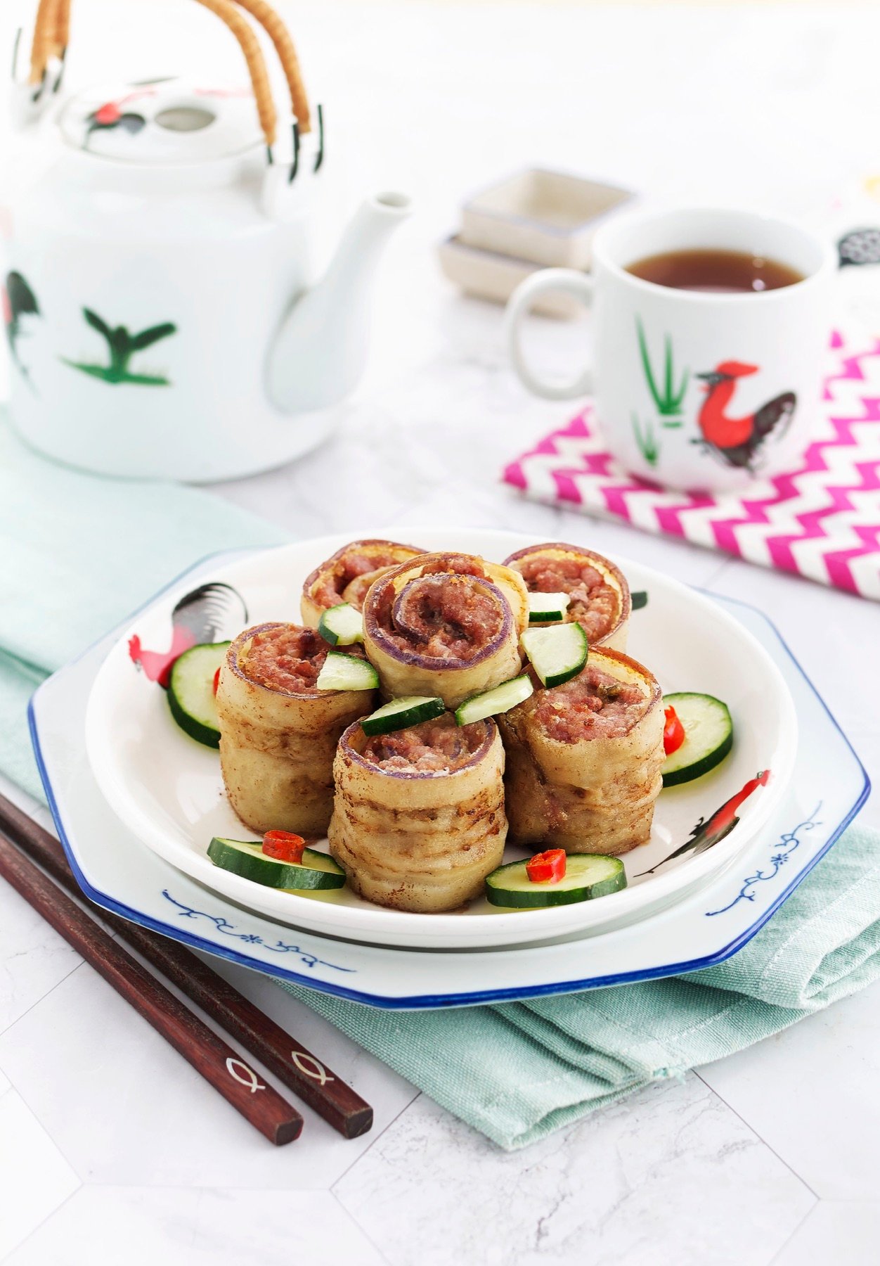 A selection of steamed savoury bites