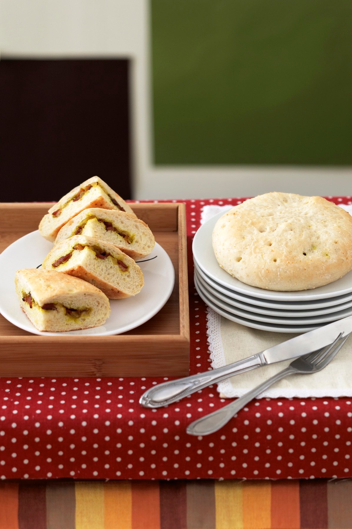 Fresh bread served with a light side