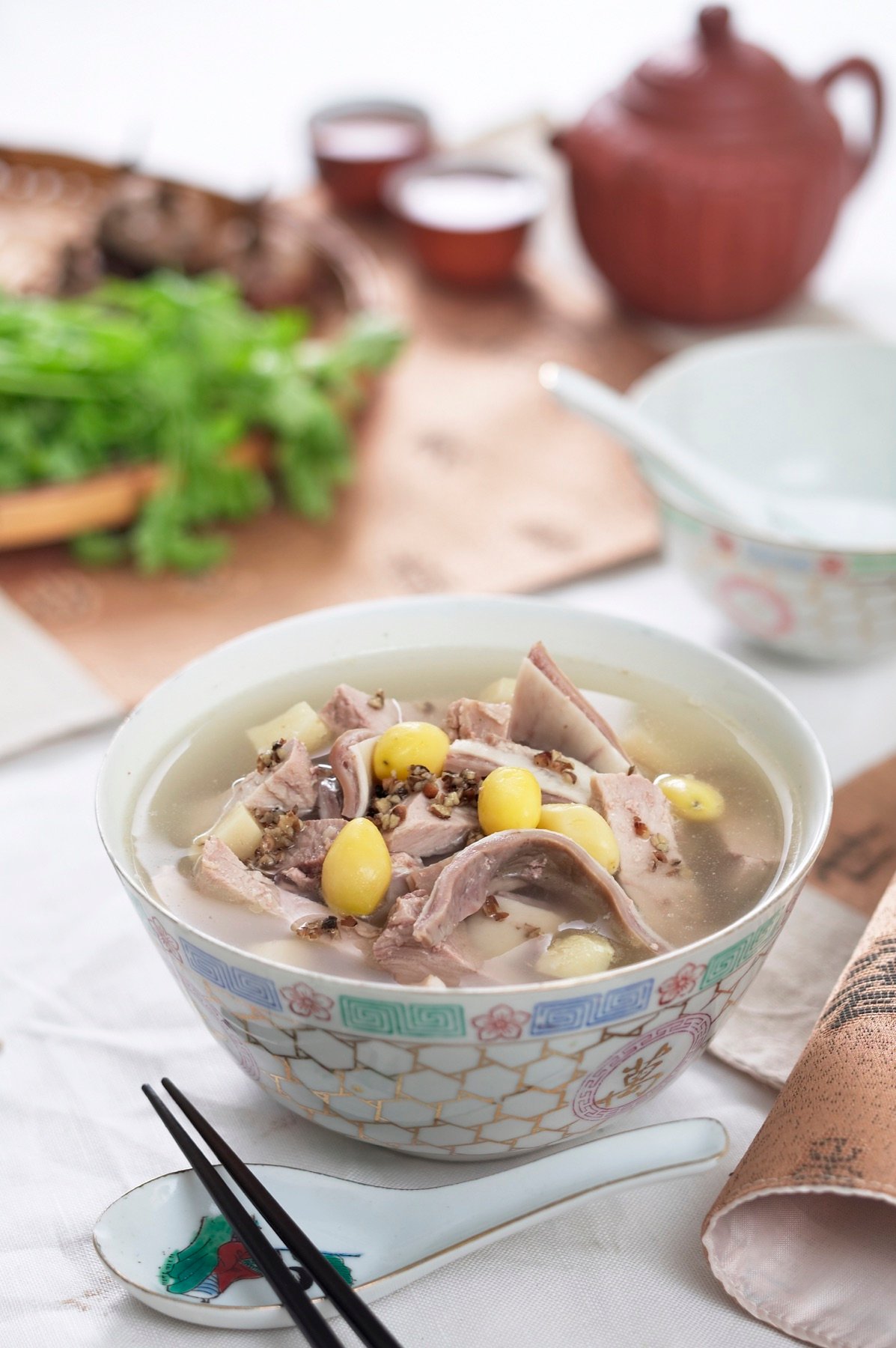 A bowl of grains topped with fresh ingredients
