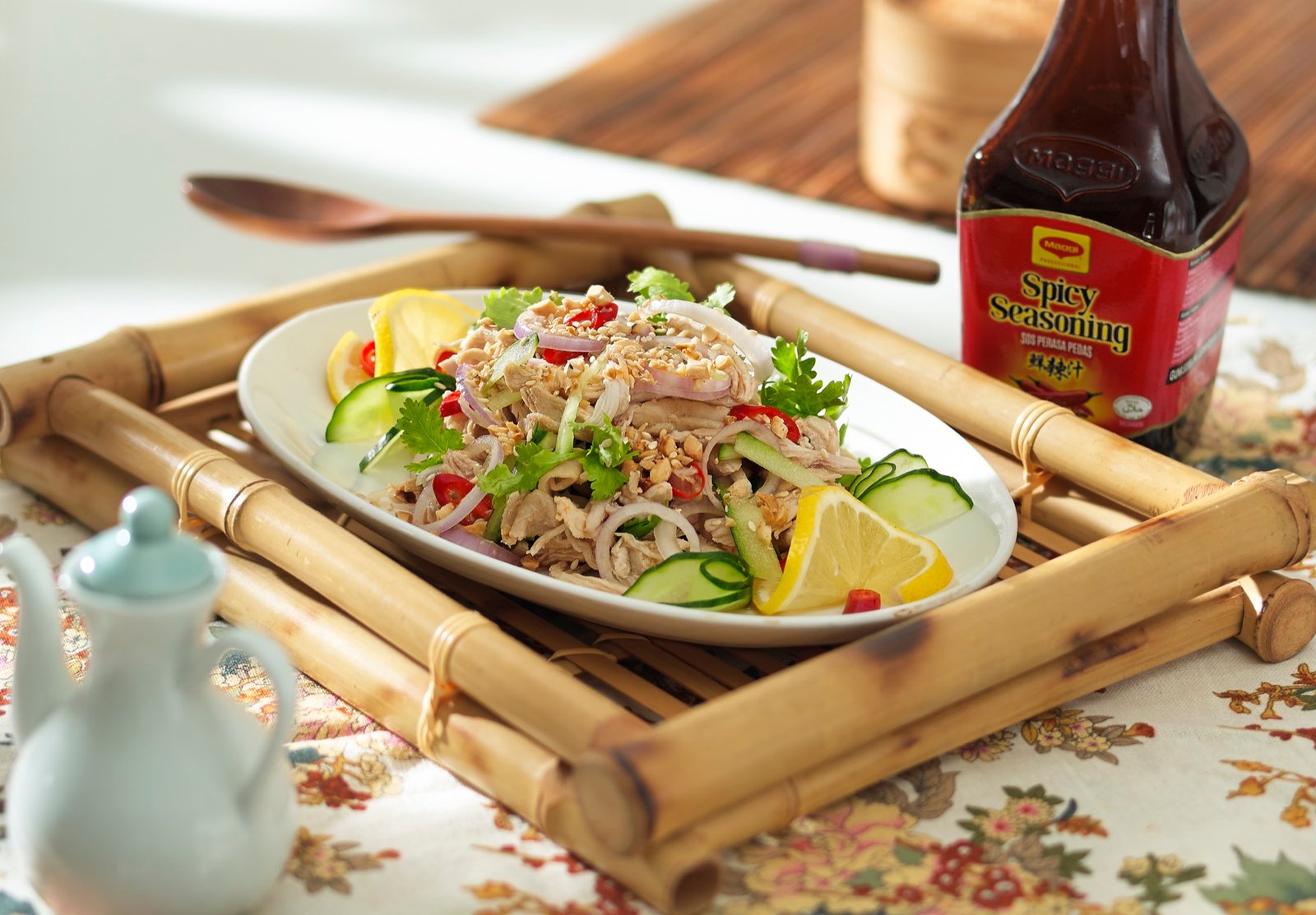 A food product and meal styled together