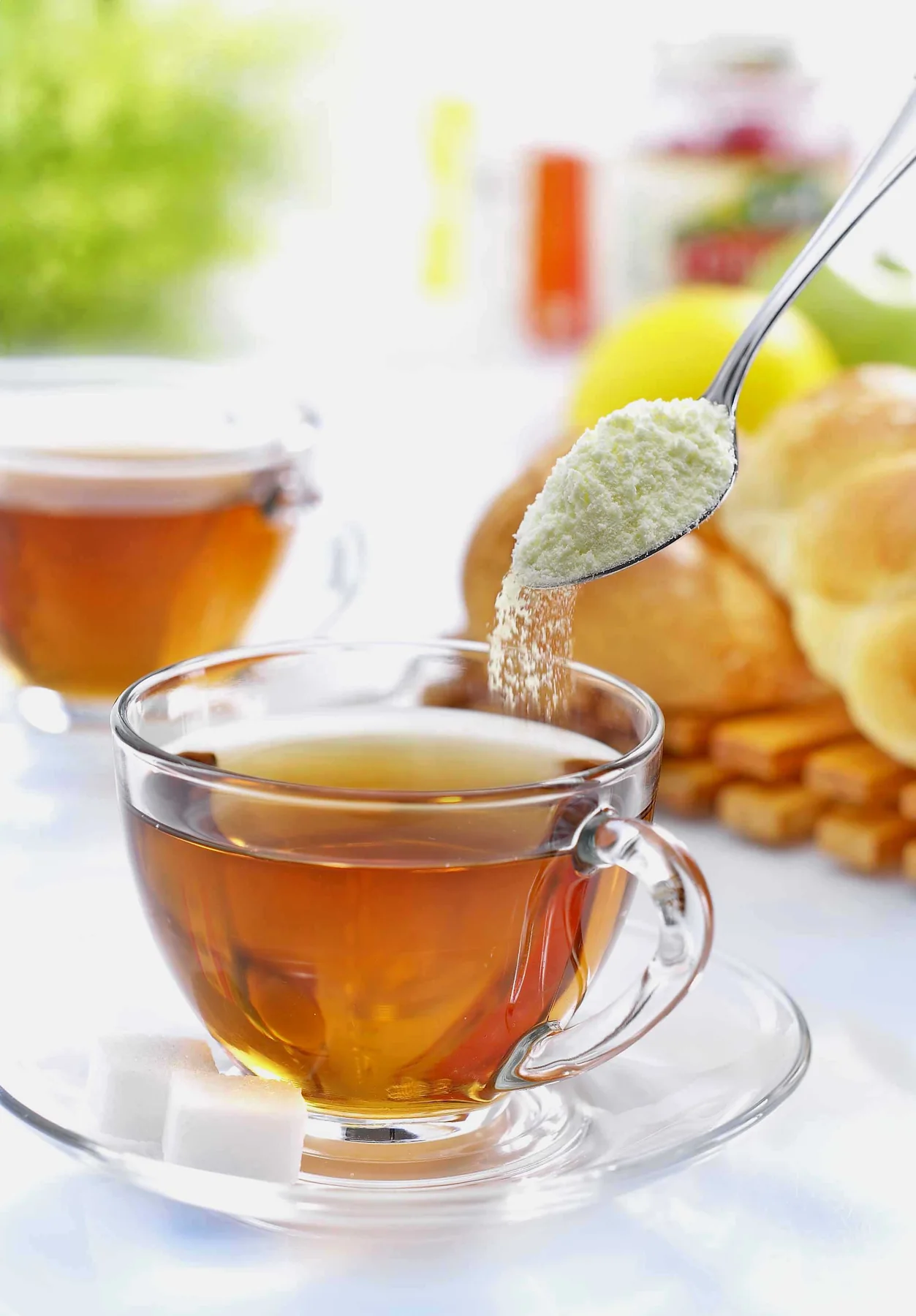 Tea served with a light snack